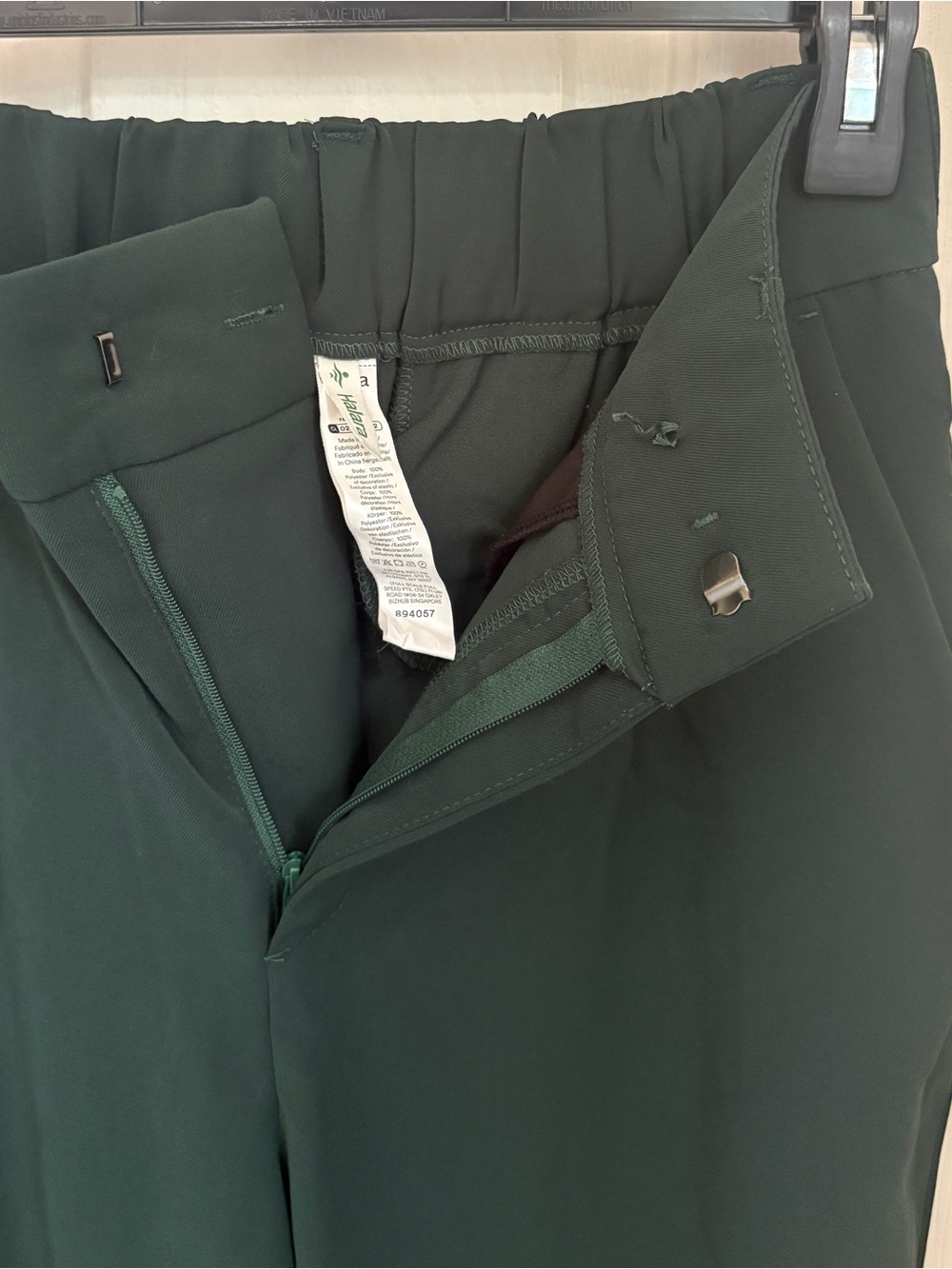 HALARA Flex High Waisted Pocket Solid Work Tapered Pants in Dark Green - Picture 13 of 14